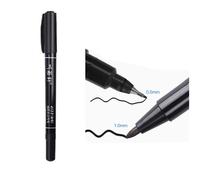 Dual Tip 0.5/1.0mm Nib Art Marker Pens Children Waterproof Permanent Black Blue Red Student School Office Quick Drying Logistics - Type 1pc Black