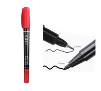 Dual Tip 0.5/1.0mm Nib Art Marker Pens Children Waterproof Permanent Black Blue Red Student School Office Quick Drying Logistics - Type 1pc Red
