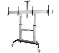 Dual Tv Cart - 37-60in Tvs - Height Adjustable - Lockable Whe