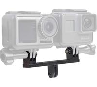 Dual Twin Mount Aluminum Adapter Compatible with GoPro Hero 12/11/10/9/8/7/6/5 Black, APEMAN/AKASO/DJI OSMO Action 4/3 and More