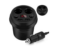 Dual USB Output Cup 3.1A DC12-24V Cigarette de Voiture Splitter Splitter Adaptateur Allume-Cigare pour Chargeur de téléphone Portable