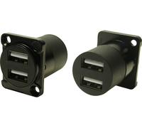DUAL USB2.0 A-A FT BLACK METAL CSK Adaptateur/prolongateur CP30086 Cliff Contenu: 1 pc(s)