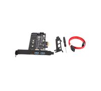 Dual USB3.0 & Type-C M.2 PCIe Adapter M2 SSD SATA B Key to PCI-E