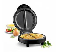 Dual Zone Electric Omelette Maker, Multifunctional Electric Nonstick Breakfast Griddle, Omelette Pan Nonstick for 2 Individual Omelets, No Flipping & Stove