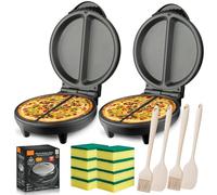Dual zone electric omelette maker,Nonstick Omelet Maker for 2 Omelettes,Double-Sided Heating with Indicator Lights,Anti-Slip Base & Cool-Touch Handle,Quick & Easy Breakfast Cooker (2PC)