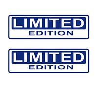 DualColorStampe 2 stickers en vinyle « Limited Edition » pour voiture, fenêtre PC Cofano camping-car, verres C.0255 (bleu 49)