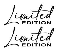 DualColorStampe 2 stickers en vinyle « Limited Edition » pour voiture, fenêtre PC Cofano camping-car, verres C.0256 (noir)