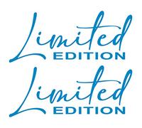 DualColorStampe 2 stickers en vinyle « Limited Edition » pour voiture, fenêtre PC Cofano camping-car, verres C.0256 (Blu53)