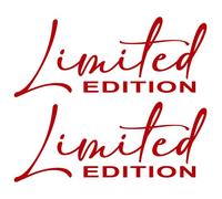 DualColorStampe 2 stickers en vinyle "Limited Edition " pour voiture, fenêtre PC Cofano camping-cars, vitres vitres de camping-car C.0256 (Rosso)