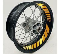 DualColorStampe Adhésifs intérieur jantes moto 17 pouces decal stickers jantes gomme bandes moto COD.D0068 (Or)
