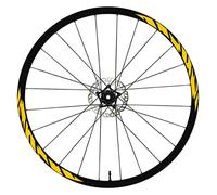 DualColorStampe Autocollants compatibles avec Cube Jantes de vélo 26" - 27,5" - 28-29" pouces - Roue de vélo VTT - Stickers jantes VTT B0062 (28-29" pouces, jaune 21)
