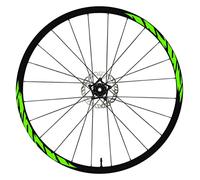 DualColorStampe Autocollants compatibles avec Cube Jantes de vélo 26" - 27,5" - 28-29" pouces - Roue de vélo VTT - Stickers jantes VTT B0062 (27,5" pouces, vert fluorescent)