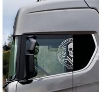 DualColorStampe Autocollants compatibles avec Scania Daf Iveco Man Camion accessoires camion autocollants camion fenêtre COD.0301 (Argent)