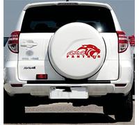 DualColorStampe Autocollants compatibles avec Toyota Rav4 Rav-4 Voiture roue de secours couverture décalcomanies autocollants Auto décoration autocollants accessoires Panther COD.0328 (Rouge)