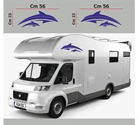 DualColorStampe Autocollants pour camping-cars compatibles avec Adria Arca Bürstner Carthago Chausson Elnagh Mclouis Caravan Motorhome caravane COD.0208(bleu 49)
