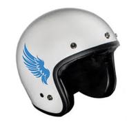 DualColorStampe Autocollants pour casque moto scooter Helmet universel Stripes Bandes Design sportif Stickers ALI couleur au choix COD.C0072 (BLEU 53)