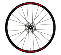 DualColorStampe Autocollants pour jantes de vélo 26" - 27,5" - 28-29" pouces - Roue de vélo VTT - Autocollants jantes VTT B0007 (27,5" pouces, rouge 31)