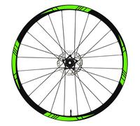 DualColorStampe Autocollants pour jantes de vélo 26" - 27,5" - 28-29" Pouces Roue de vélo VTT Stickers Jantes VTT B0006 (28-29'' Pouces, Vert Fluorescent)