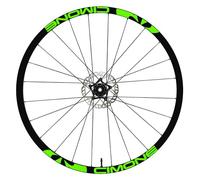 DualColorStampe Autocollants pour jantes de vélo 26" - 27,5" - 28-29" Pouces Roue de vélo VTT Stickers Jantes VTT Cimone B0152 (27,5" Pouces, Vert Fluorescent)