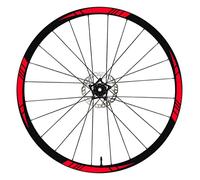 DualColorStampe Autocollants pour jantes de vélo 26" - 27,5" - 28-29" Pouces Roue de Vélo VTT Stickers Jantes VTT B0006 (28-29'' Pouces, Rouge Fluorescent)