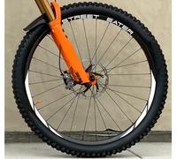 DualColorStampe® Autocollants pour jantes VTT 26" 27,5" 28-29" pouces | autocollants de roue de VTT colorés, autocollants imperméables | Code B0204 (blanc brillant, 28-29" pouces)