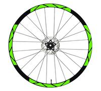 DualColorStampe B0012 - 27,5" - 28-29" Pouces Roue VTT Bike Stickers Jantes VTT Racing Jantes Code B0012 (27,5" Pouces, Vert Fluorescent)