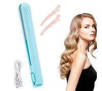 Dualglam Mini Dual-Purpose Curling Iron, Dualglam Mini Curling Iron For Short Hair, Dual Glam Mini Curling Irons, For All Hair Types (Bleu)