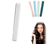 Dualglam Mini Dual-Purpose Curling Iron, mini dual purpose curling iron, 2025 New Dual Purpose Upgrade Portable Curling Wand, Portable USB Powered Cordless Wand for All Hair Types (White)