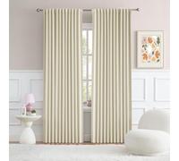 DUALIFE Lot de 2 Rideaux occultants plissés avec Pattes arrière pour Chambre à Coucher, Salle à Manger, terrasse, Porte coulissante en Verre, Salon (177,8 x 213,4 cm (l x L)