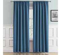 DUALIFE Rideaux Bleu Nuit 2 Panneaux 132 x 114 cm