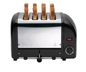 Dualit 40357 Grille-pain 4 fentes - Inox/Noir mat