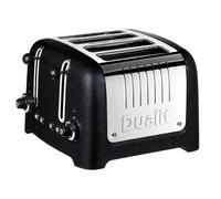 DUALIT Grille-pain 4 tranches Noir & Inox - Lite - 46225