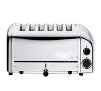 Dualit - Grille-pain Dualit Vario 6 tranches 3 kW 60144, inox - Faites griller 2, 4 ou 6 tranches avec sélecteur de fentes ; 220(H) x 460(l) x 210(P) mm, tiroir à miettes, patins en caoutchouc, E972