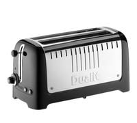 Dualit Lite Grille-pain à fentes longues extra-larges en acier inoxydable - Noir