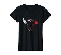 Dualité des Ailes célestes et infernales en Harmonie T-Shirt Graphique avec Valeur