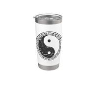 Dualité Yin et Yang Gobelet isotherme en acier inoxydable double paroi