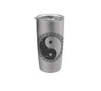 Dualité Yin et Yang Gobelet isotherme en acier inoxydable double paroi
