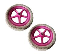 Dualoai 1 Paire de Roues de Rechange pour Draisienne, Accessoires de Cyclisme Légers, Absorption des Chocs, Réduction du Bruit, Roues D'entraînement Antid, Rose