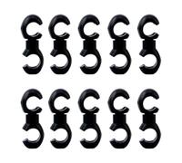 Dualoai 10 Pièces Collier de Câble Vélo Attache Frein Vélo Clip S Guidage Câble Fixation Rotative PP Convient pour Cyclistes Entretien Vélo 2cmx0.78c, Noir