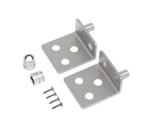 Dualoai 2 Pièces Équerre D'Angle Support de Tablette Renfort Acier Inoxydable Montage Rapide Convient pour Placard Étagère Espace Résidentiel Bureau, Argent