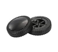 Dualoai 2 X Roues de Barbecue Noires Légères, Pneus de Chariot à Main de 15cm Universels pour La Plupart Des Accessoires de Barbecue