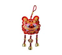 Dualoai 2024 Décorations Du Nouvel An Chinois Pendentif Fengshui Suspendu avec Cloches Carillons éoliens Décoration Du Festival de Printemps pour Cadeaux de F, Roi Dragon, 14cmx33cm
