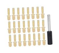 Dualoai 24 Pièces Vis Hexagonales RC Crawler Ensemble Vis Boulons Tournevis de Précision Inclus Métal Haute Performance Adapté pour Camions RC 1/10 1/8, or