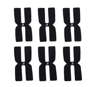 Dualoai 6 Pièces Bande Équilibre Raquette Tennis Bandes Autocollantes Poids Forme H Silicone Ruban Personnalisation Puissance Adapté à Badminton Adultes, Noir, 4x2cm