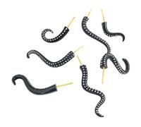 Dualoai 7 Piquets de Tentacules de Monstres Marins pour Décorations D'Halloween dans Des Pots de Fleurs et Des Patios, Noir
