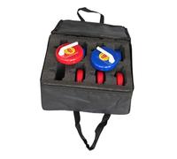 Dualoai 8 Pièces Rock Palet de Zone de Jeu Familiale Jouet de Compact PP Glisse Facile Adapté Aux Compétitions Soirées Sorties entre A, Rouge et Bleu