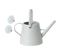 Dualoai Arrosoir de 1 Gallon, Grande Carafe à Eau, Poignée Confortable, épais, pour Plantes de Jardin avec 2 Têtes D'arrosage Amovibles, Gris