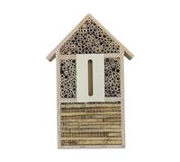Dualoai Bee House Habitat Wooden Nesting Aid Butterfly Hotel for Ladybirds Courtyard Patio