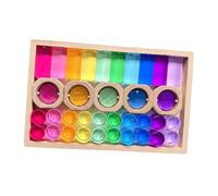 Dualoai Blocs de Construction en Bois GEM : Jeu Libre et sensoriel pour Enfants, Jeu d'empilage, Style B