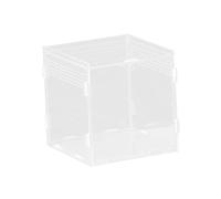 Dualoai Boîte D'Élevage pour Reptiles Cage D'Habitat Conteneur de Transport Vivarium D'Incubation en Acrylique Spacieux Facile à Nettoyer Adapté pour Geckos, 10x10x10cm